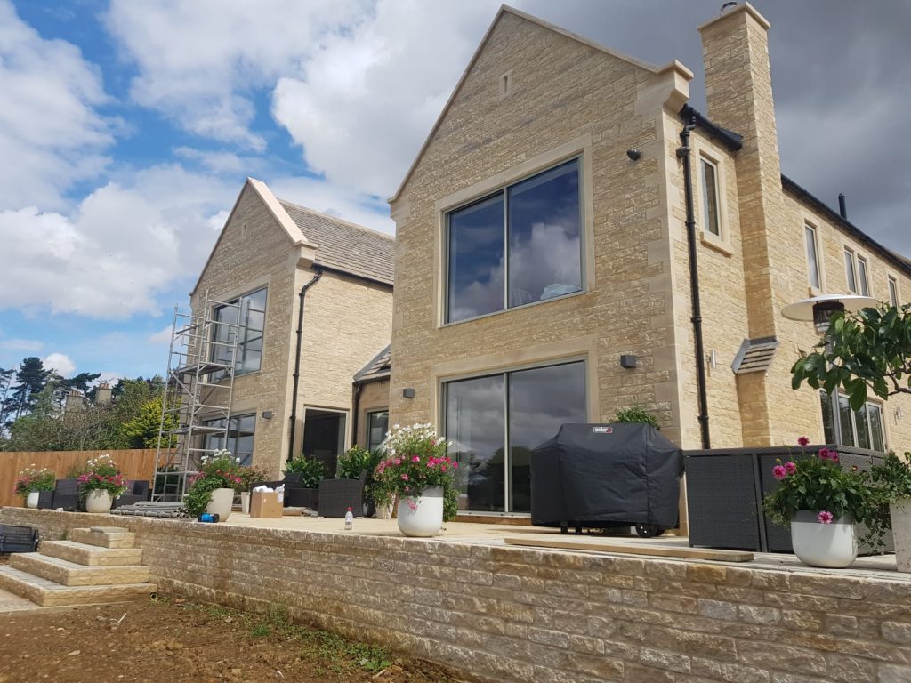 slimline sliding doors stone house