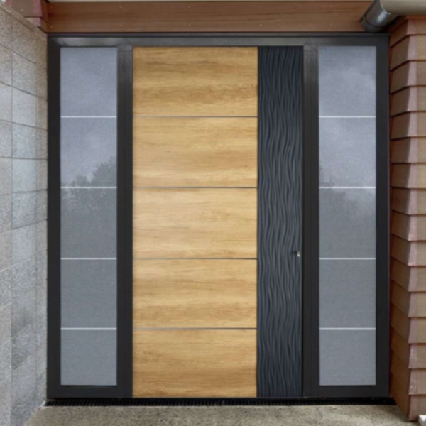 Front Door With Wooden Panel